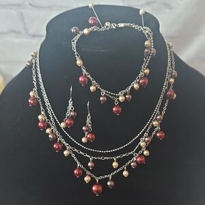 Premier Designs Juliet  Faux Pearl 3 Piece Set